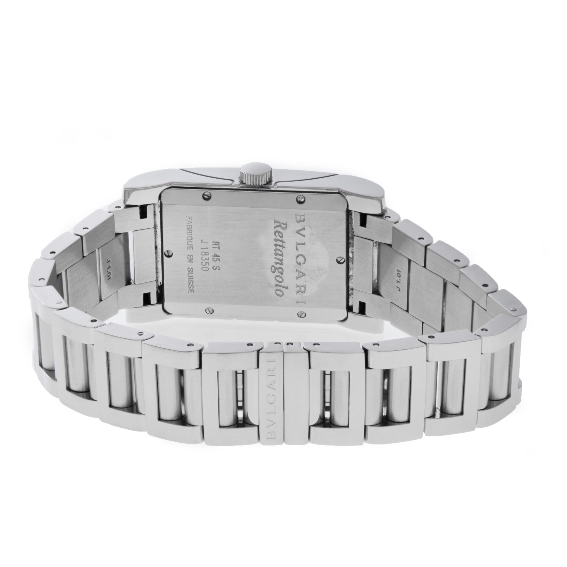 Bvlgari RT 45 S Rettangolo Automatic Unisex Stainless Steel Watches Bvlgari RT 45 S Rettangolo Automatic Unisex Stainless Steel Watches