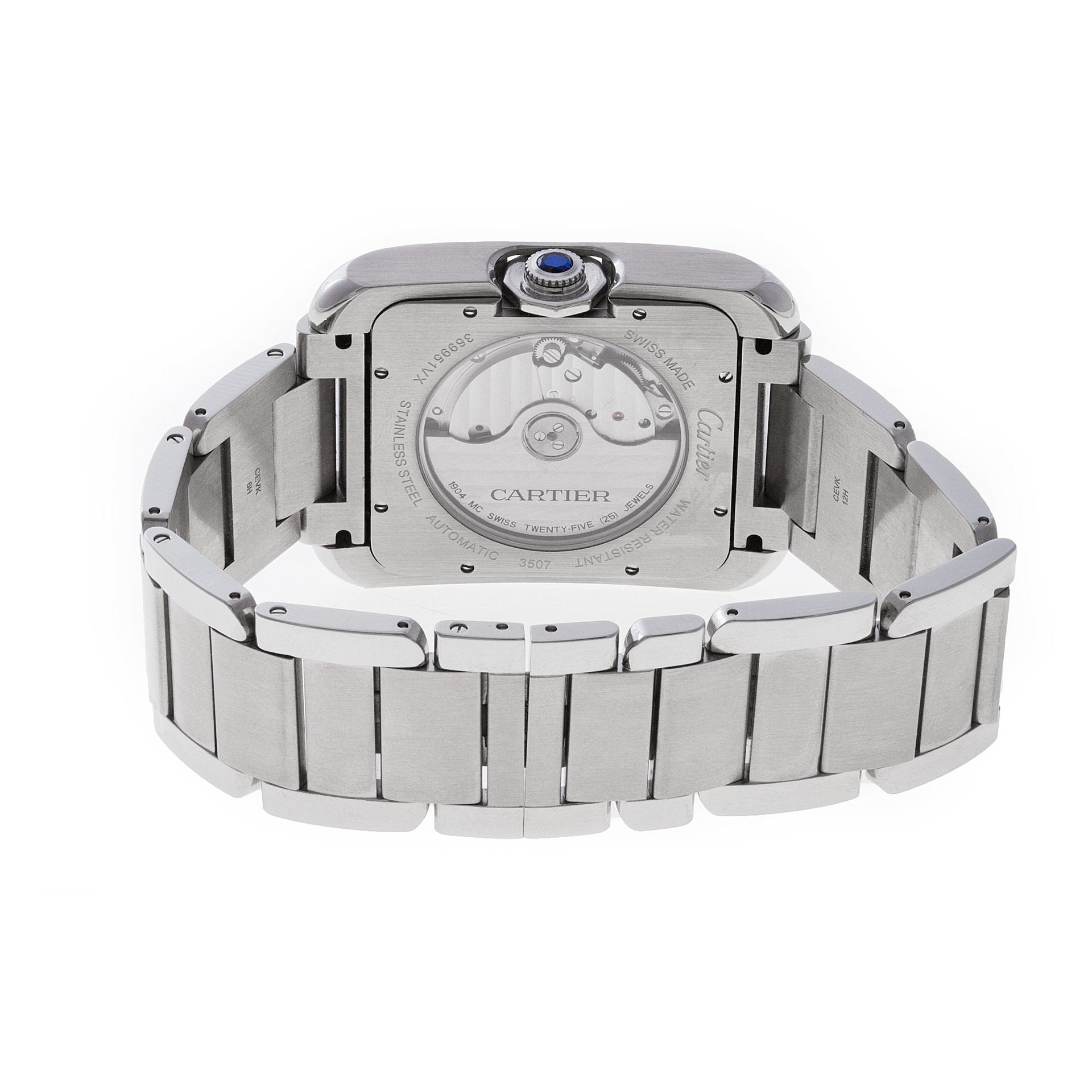 Cartier 3507 Tank Anglaise XL Automatic Male Stainless Steel Watches Cartier 3507 Tank Anglaise XL Automatic Male Stainless Steel Watches