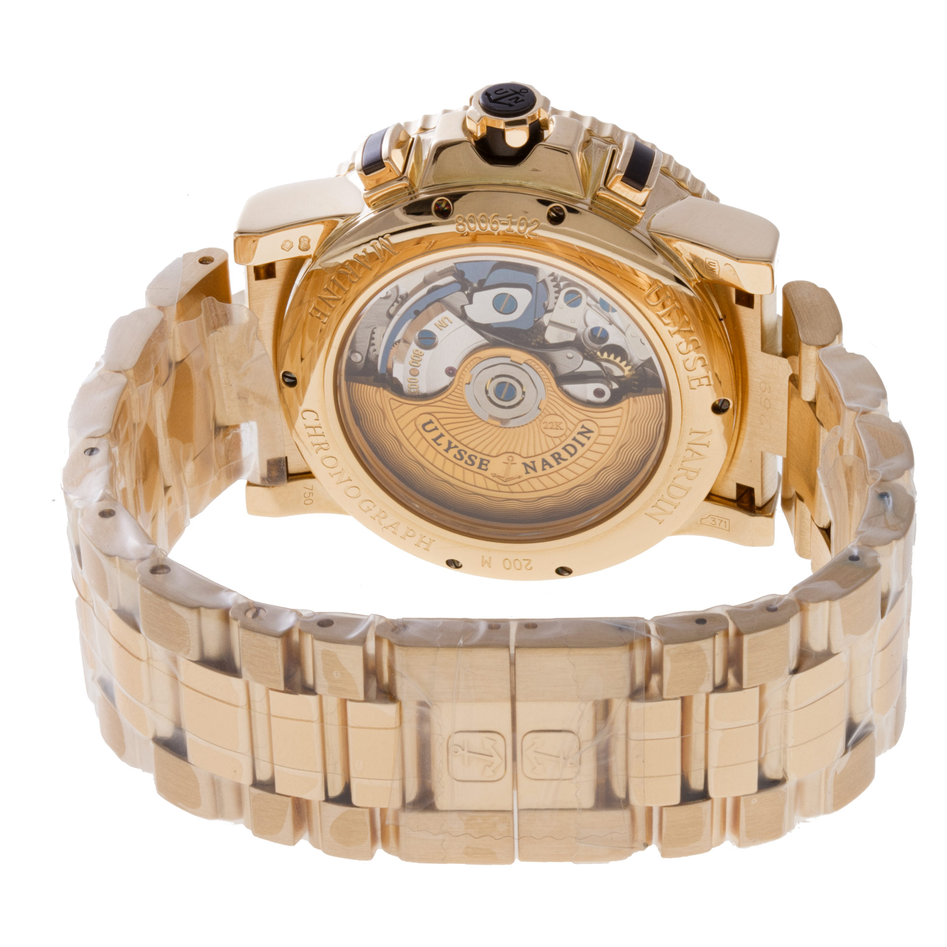 Ulysse Nardin 8006-102-8M/92 Marine Automatic Male 18k Pink Gold Watches Ulysse Nardin 8006-102-8M/92 Marine Automatic Male 18k Pink Gold Watches