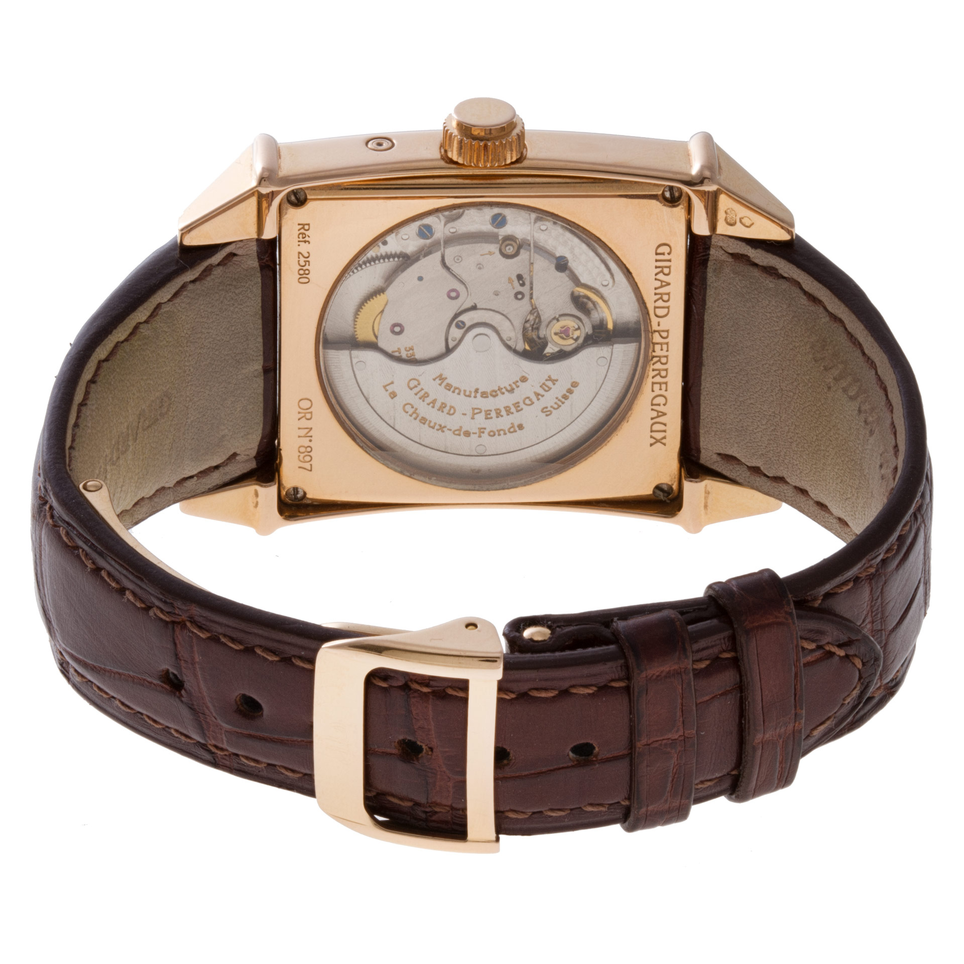 Girard Perregaux 25800-52-851-BA6D Vintage 1945 Automatic Male 18k Pink Gold Watches Girard Perregaux 25800-52-851-BA6D Vintage 1945 Automatic Male 18k Pink Gold Watches
