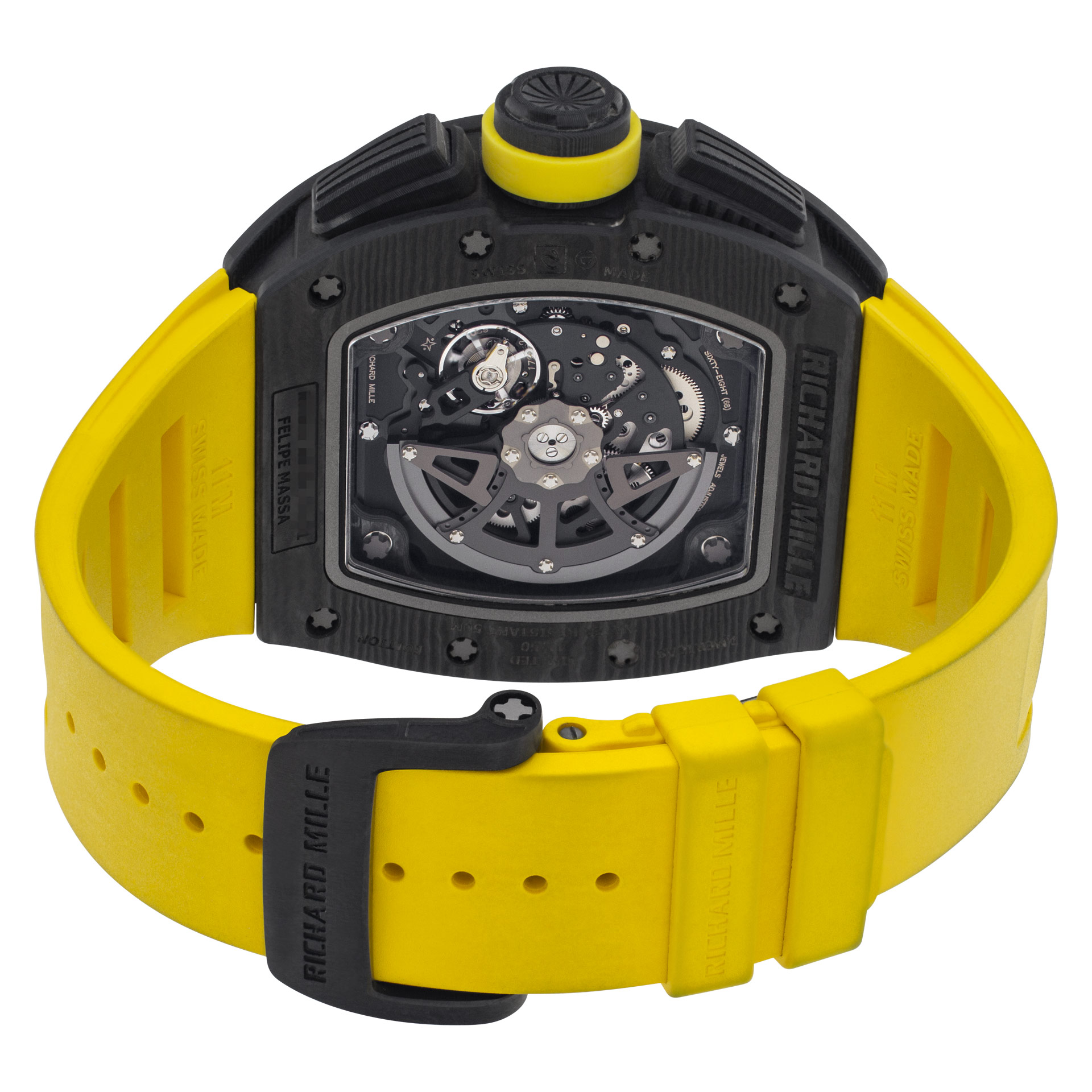 Richard Mille RM011-FM Yellow Storm Automatic Male Carbon Watches Richard Mille RM011-FM Yellow Storm Automatic Male Carbon Watches