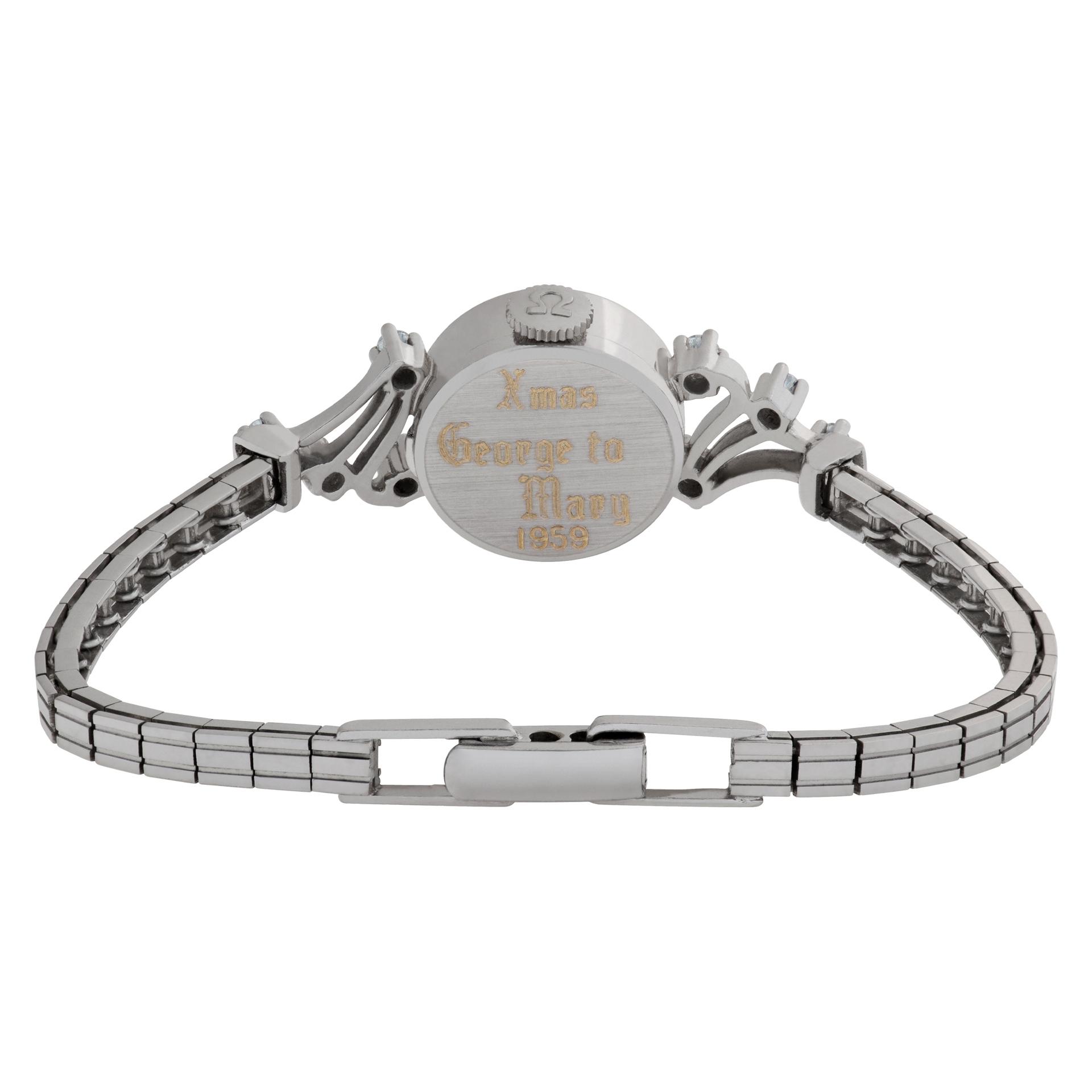 Omega A7575 Cocktail Manual Female 18k White Gold Watches Omega A7575 Cocktail Manual Female 18k White Gold Watches
