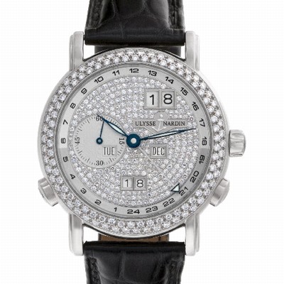 Ulysse Nardin 320-22 GMT-Master II Automatic Male 18k White Gold Replica Watches