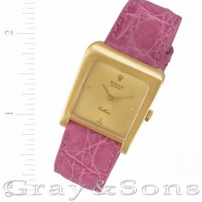 Rolex 4100 Cellini Manual Unisex 18k yellow gold Replica Watches