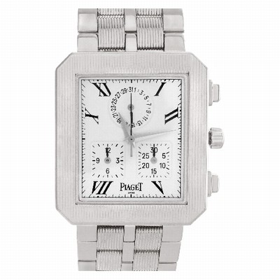 Piaget 14254 M601D Protocol Quartz Male 18k White Gold Replica Watches