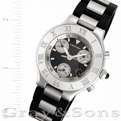 Cartier W10125U2 2424 Chronoscaph 21 Quartz Male Stainless Steel Replica Watches