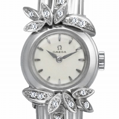 Omega Omega 3888 Cocktail Manual Female 18k White Gold Replica Watches