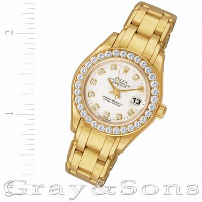 Rolex 80298 Pearlmaster Automatic Female 18k yellow gold Replica Watches
