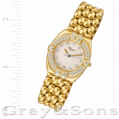 Chopard 8226 Gstaad Quartz Female 18k yellow gold Replica Watches