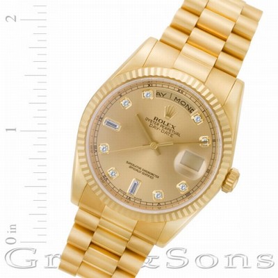 Rolex 118238 Day-Date Automatic Male 18k yellow gold Replica Watches