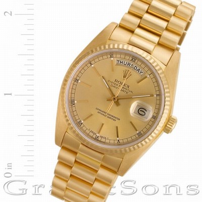 Rolex 18038 Day-Date Automatic Male 18k yellow gold Replica Watches