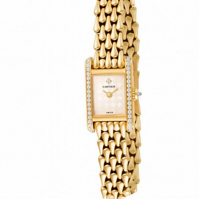 Cartier 1360.1 Tank Quartz Female 18k yellow gold Replica Watches