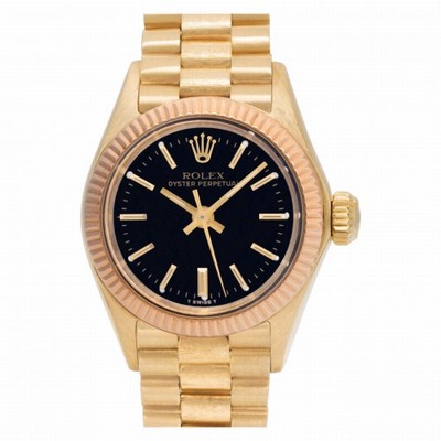 Rolex 6802 Oyster Perpetual Automatic Female 18k yellow gold Replica Watches