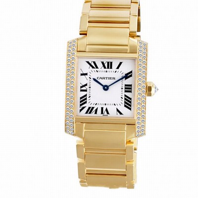 Cartier CRWE1001R8 Tank Francaise Quartz Unisex 18k yellow gold Replica Watches