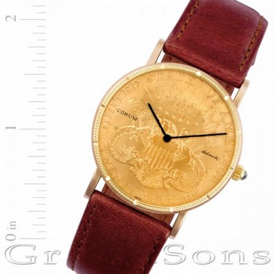 Corum 313510 $20 gold piece Automatic Male 18k yellow gold Replica Watches