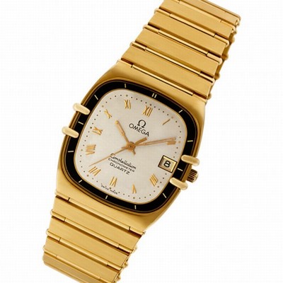 Omega 1431 Constellation Quartz Unisex 18k yellow gold Replica Watches