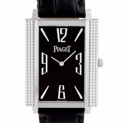 Piaget GOA30161 Black Tie Manual Male 18k White Gold Replica Watches