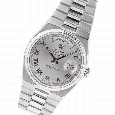 Rolex 19019 Oysterquartz Day Date Quartz Male 18k White Gold Replica Watches