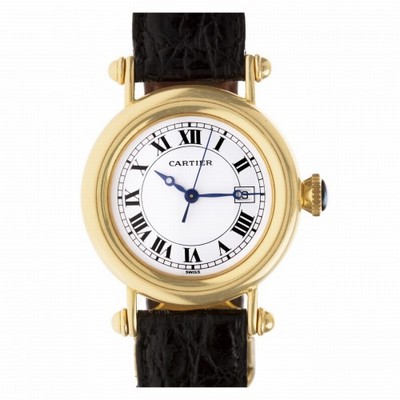 Cartier 14200 Diabolo Quartz Unisex 18k yellow gold Replica Watches