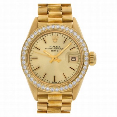 Rolex 6916 Date Automatic Female 18k yellow gold Replica Watches