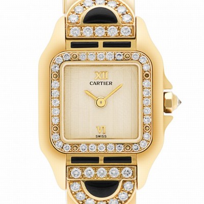 Cartier Art Deco Panthere Quartz Female 18k yellow gold Replica Watches