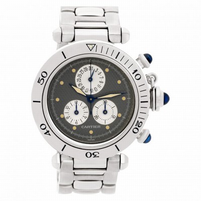 Cartier 1352-1 Pasha Chronograph Quartz Female Stainless Steel Replica Watches