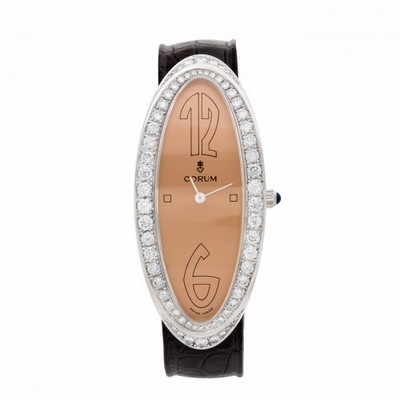 Corum 137.310.69 Lady Millennium Quartz Female 18k White Gold Replica Watches
