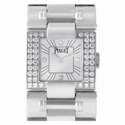 Piaget 50011 K83 Dancer Quartz Female 18k White Gold Replica Watches