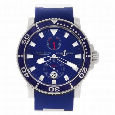 Ulysse Nardin 260-32-3A Maxi Marine Automatic Male 18k White Gold Replica Watches