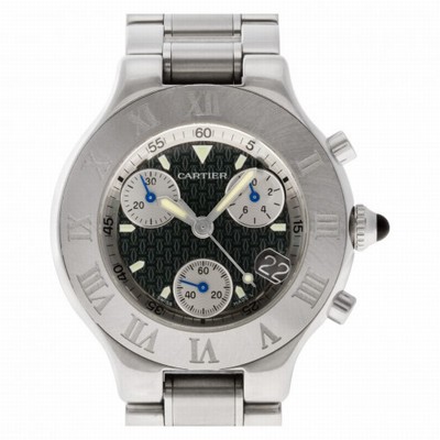 Cartier 2424 Chronoscaph 21 Quartz Unisex Stainless Steel Replica Watches