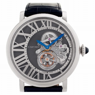 Cartier W1556214 Rotonde Manual Male 18k White Gold Replica Watches