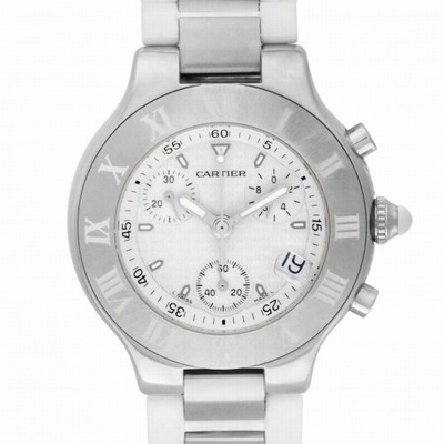 Cartier 2424 Chronoscaph 21 Quartz Unisex Stainless Steel Replica Watches