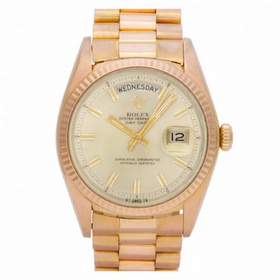 Rolex 1803 Day-Date Automatic Male 18k rose gold Replica Watches