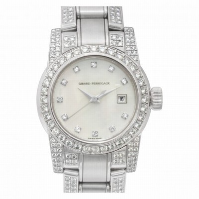 Girard Perregaux 8039 Classic Automatic Female 18k White Gold Replica Watches