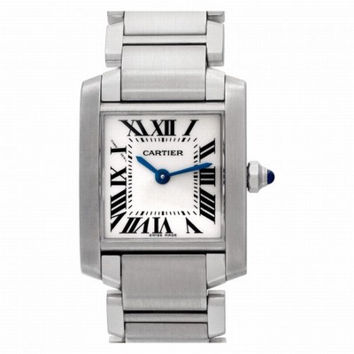 Cartier W51008Q3 Tank Quartz Female Stainless Steel Replica Watches