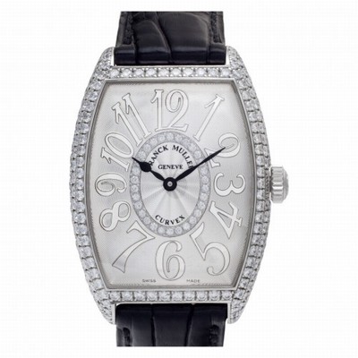 Franck Muller 2852 QZ D CD 1R Curvex Quartz Unisex 18k White Gold Replica Watches