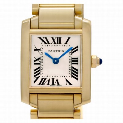 Cartier W50002N2 Tank Francaise Quartz Female 18k yellow gold Replica Watches