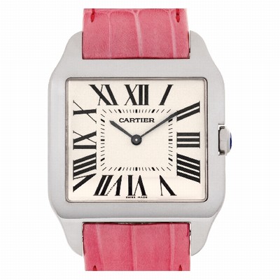 Cartier W2007051 Santos Dumont Manual Unisex 18k White Gold Replica Watches
