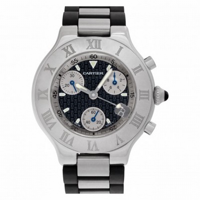 Cartier 2424 Chronoscaph Quartz Unisex Stainless Steel Replica Watches
