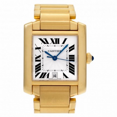 Cartier W50001R2 Tank Francaise Automatic Unisex 18k yellow gold Replica Watches