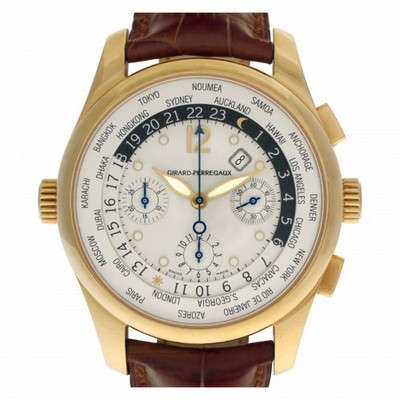 Girard Perregaux 4980 World Time Automatic Male 18k yellow gold Replica Watches