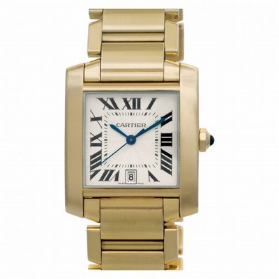 Cartier W50001R2 Tank Francaise Automatic Male 18k yellow gold Replica Watches