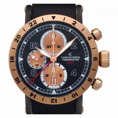 Chronoswiss CH-7535RGST Timemaster GMT Automatic Male PVD steel Replica Watches