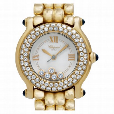 Chopard 276151-23 Happy Sport Quartz Female 18k yellow gold Replica Watches