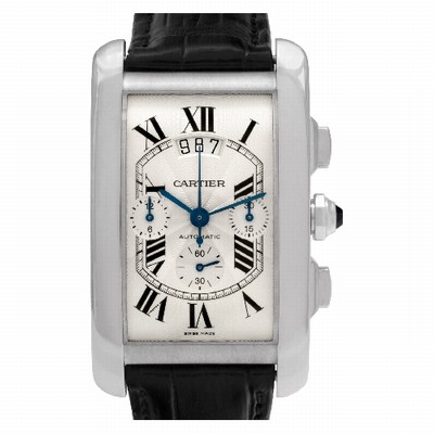 Cartier W2609456 Tank Americaine Automatic Male 18k White Gold Replica Watches
