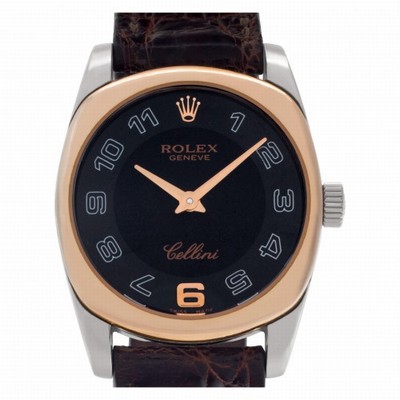 Rolex 6229/9 Cellini Quartz Female 18k White and Pink Gold Replica Watches
