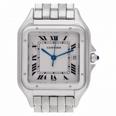 Cartier 1650 Panthere Quartz Unisex 18k White Gold Replica Watches