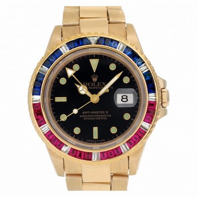 Rolex 16718 GMT-Master II Automatic Unisex 18k yellow gold Replica Watches