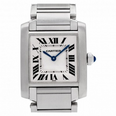 Cartier W51011Q3 Tank Francaise Quartz Female Stainless Steel Replica Watches
