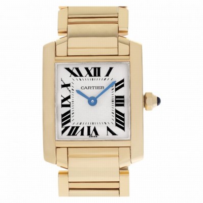 Cartier W50002N2 Tank Francaise Quartz Female 18k Yellow Gold Replica Watches